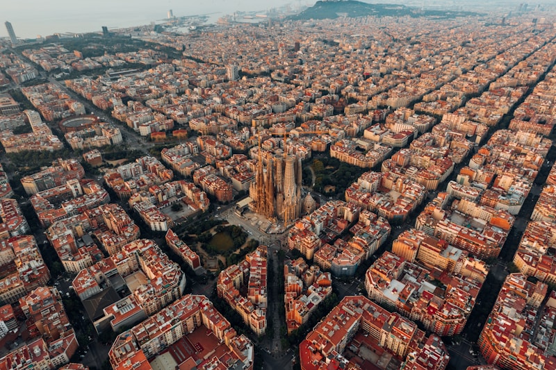 Barcelona Sagrada Família and city view